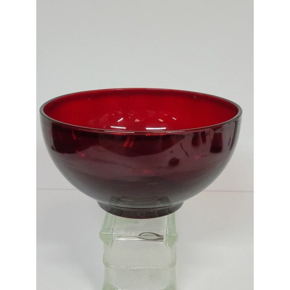 Vintage Hazel Atlas Ruby Red Glass Bowl